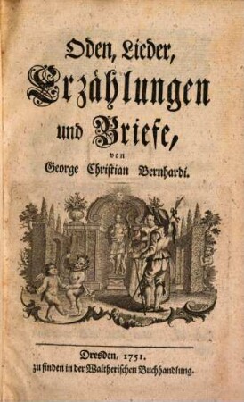 Oden, Lieder, Erzählungen und Briefe