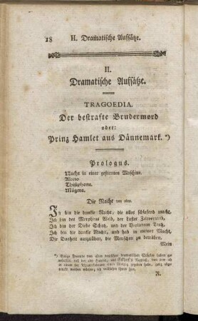 II. Dramatische Aufsätze.
