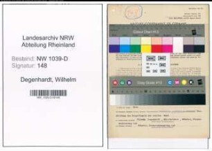 Entnazifizierung Wilhelm Degenhardt , geb. 29.03.1893 (Malermeister)