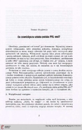 Co zawdzięcza sztuka polska PRL- owi?