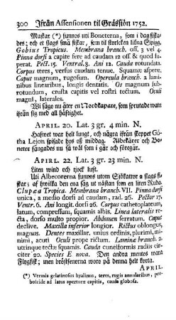 Ifran Assensionen til Graessioen 1752