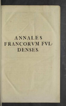[I.] Annales Francorum Fludenses.