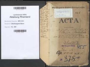 Baentsch, Alexander 18.12.1830 - 28.09.1872; Berginspektor; Prüfungs- u. Personalakten