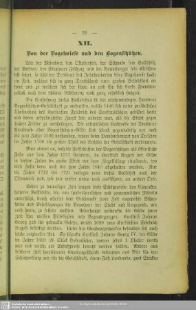 XII. Von der Vogelwiese und den Bogenschützen