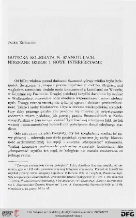 19: Gotycka kolegiata w Szamotułach : nieznane dzieje i nowe interpretacje
