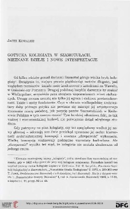 19: Gotycka kolegiata w Szamotułach : nieznane dzieje i nowe interpretacje