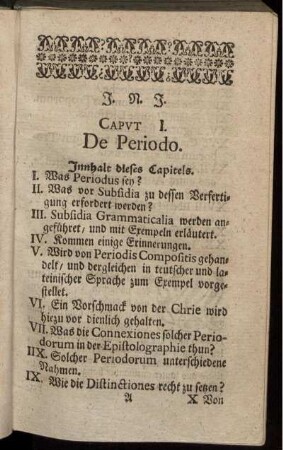 Caput I. De Periodo.