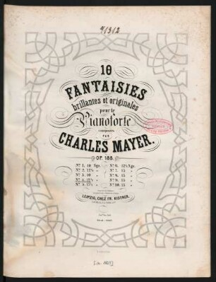 N°. 4: 10 fantaisies brillantes et originales pour le pianoforte op. 188