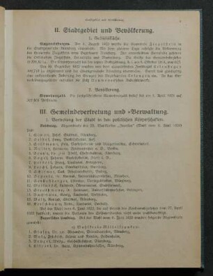 II. Stadtgebiet und Bevölkerung.