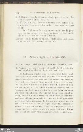 40. Anwendungen der Elektricität