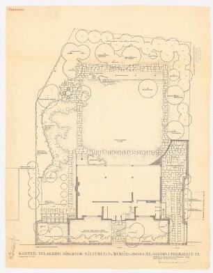 Garten Ritzerfeld, Berlin-Dahlem: Lageplan 1:100