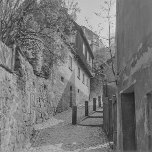 Bautzen : Bautzen. Wohnhäuser, Fischerpforte. Straßenansicht