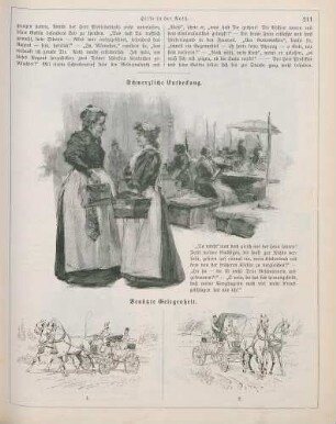 "Schmerzliche Entdeckung" "Benützte Gelegenheit"
