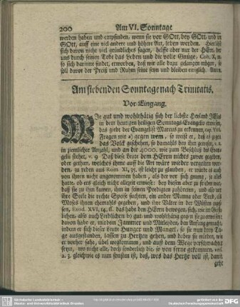 Am siebenden Sonntage nach Trinitatis