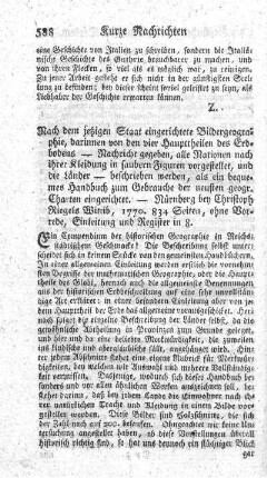 Nach dem jetzigen Staat eingerichtete Bildergeographie.