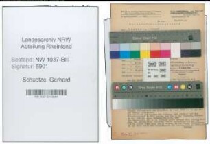 Entnazifizierung Gerhard Schuetze , geb. 19.08.1893 (Techn.Angestellter)