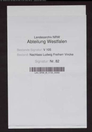 1 Brief von Frau von Ditfurth geb. Vincke