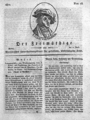 Nro. 73, Freitag, den 12. April 1811