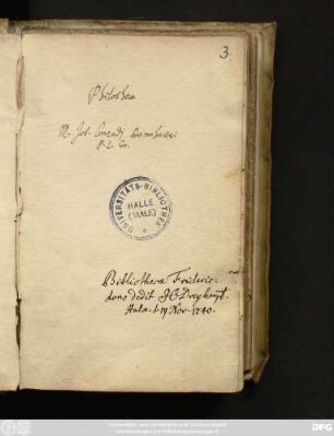 Philothek : Stammbuch Johann Conrad Dannhauer
