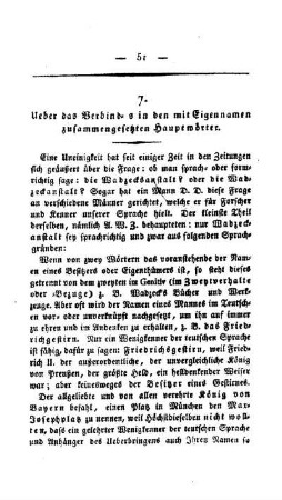 Ueber das Verbind-s in den mit Eigennamen zusammengesetzten Hauptwörter