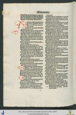 Annotatio notabiliorum sententiarum
