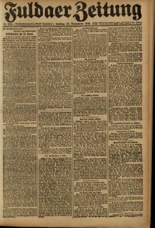 Ausgabe vom Freitag, den 20. Dezember 1918.