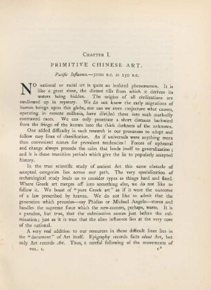Chapter I. Primitive Chinese art