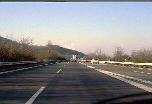 Einfahrt in Tangente Würzburg (Nürnberg Richtung Mannheim)