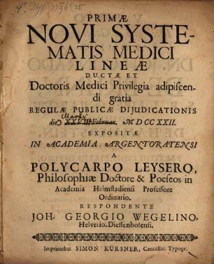 Primae novi systematis medici lineae