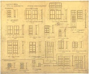 Billing, Hermann; Baden-Baden; Kunsthalle - Fenster EG und Hauptgeschoss (Ansichten; Details)