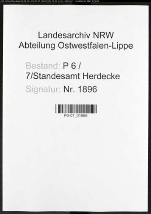 Sterberegister Standesamt Herdecke