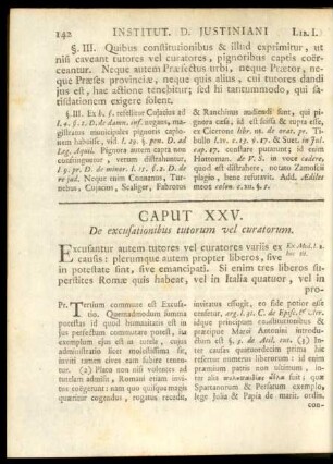 Caput XXV. De excusationibus tutorum vel curatorum
