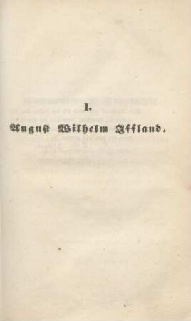 I. August Wilhelm Iffland