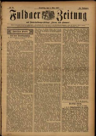 Zweite Ausgabe vom Samstag, den 01. Mai 1897.