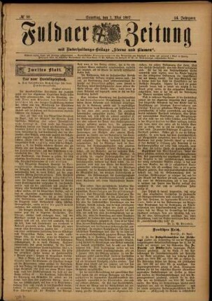 Zweite Ausgabe vom Samstag, den 01. Mai 1897.