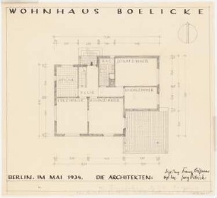 Wohnhaus Boelicke, Berlin-Nikolassee: Grundriss Erdgeschoss