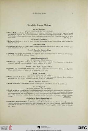 Gemälde älterer Meister (Nr. 143-166)