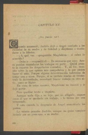 Capítulo XV - ¡No puede ser!