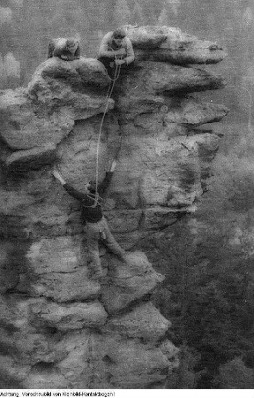 Bielatal, Klettern im Bielatal, 1946/47