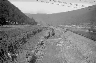 Baugrubenaushub Schleuse Rockenau