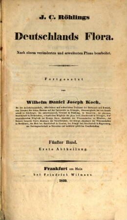 J. C. Röhlings Deutschlands Flora, 5,1