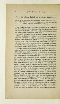 73. Krieg zwischen England und Frankreich, 1755-1763