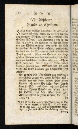 162-304, VI. Abschnitt: Glaube an Christum