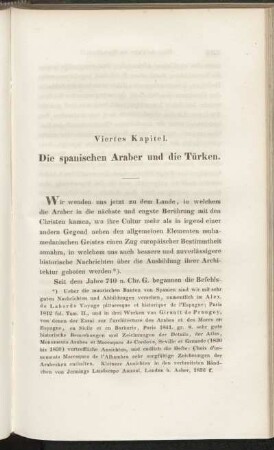Viertes Kapitel. Die spanischen Araber und die Türken.