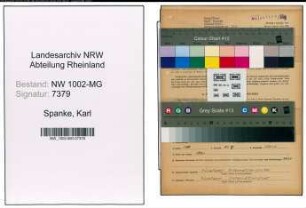 Entnazifizierung Karl Spanke , geb. 04.11.1898 (Schaffner)