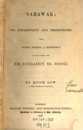 Sarawak, its inhabitants and productions