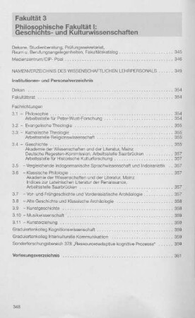 Philosophische Fakultät I: Geschichts- und Kulturwissenschaften
