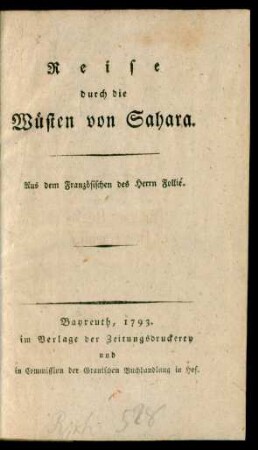 Reise durch die Wüsten von Sahara