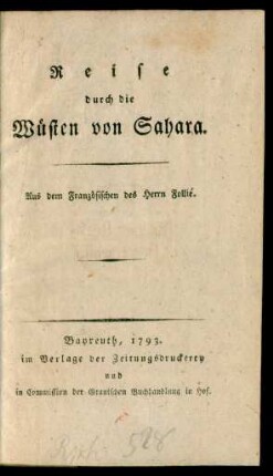 Reise durch die Wüsten von Sahara
