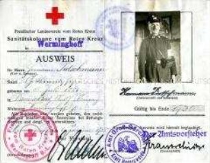 Dienstausweis eines Mitarbeiters des Roten Kreuzes